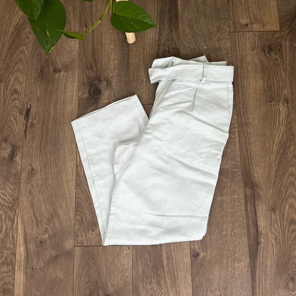 Maje Palizane Cropped Straight-leg Pants: baby blue - Picture 4 of 5